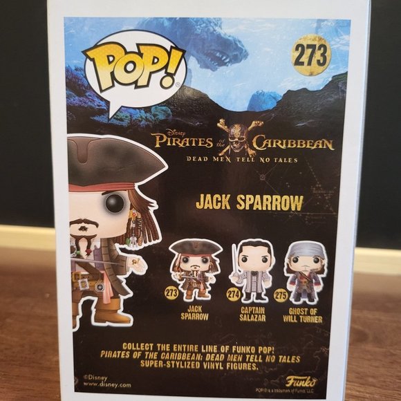 Disney Pirates of the Caribbean Jack Sparrow (Gold) Hot Topic Exclusive Pop - Picture 3 of 11